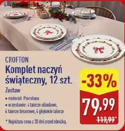 ALDI CROFTON Komplet naczyń świąteczny oferta
