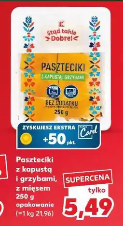Kaufland Paszteciki z kapustą i grzybami, z mięsem oferta