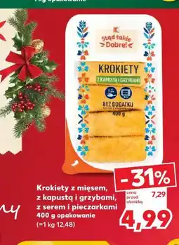 Kaufland Krokiety z mięsem, z kapustą i grzybami, z serem i pieczarkami oferta