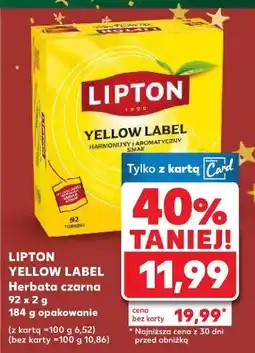 Kaufland Lipton Yellow Label Herbata czarna oferta