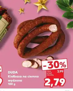 Kaufland Kiełbasa na ciemno wędzona Duda oferta