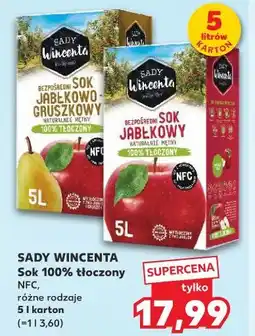 Kaufland Sady Wincenta, sok 100% tłoczony oferta