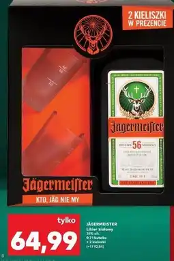 Kaufland Likier + 2 kieliszki Jagermeister oferta
