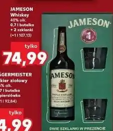 Kaufland Whiskey + 2 szklanki Jameson oferta