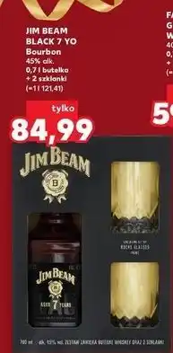 Kaufland Whisky + 2 szklanki Jim Beam Black 7Yo oferta