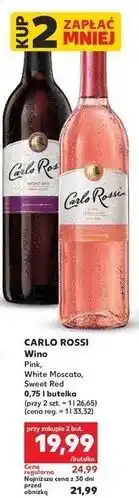 Kaufland Wino półwytrawne Carlo Rossi Moscato oferta