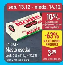 ALDI Masło osełka 300 g ŁACIATE oferta