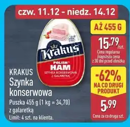 ALDI Szynka konserwowa KRAKUS oferta