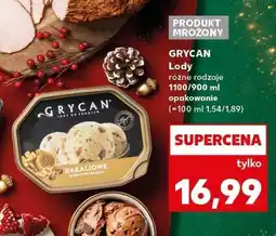 Kaufland Lody Grycan różne rodzaje 1100/900ml opakowanie oferta