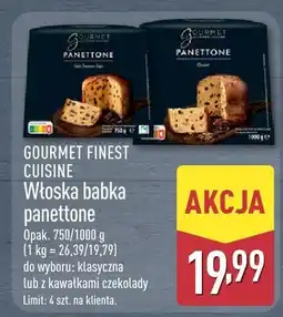ALDI Kruche babka panettone Gourmet Finest Cuisine oferta