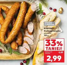 Kaufland Kiełbasa KABANOS wiejska pieczona 100 g oferta