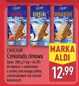 ALDI Czekolada zimowa z nadzieniem o smaku pieczonego jabłka CHOCEUR oferta