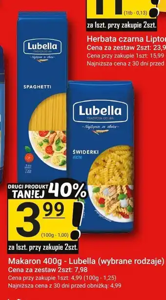 Makaron 400g - Lubella (wybrane rodzaje)