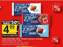 Hitpol Czekolada mleczna 80g-100g - Wedel (wybrane rodzaje) oferta