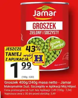 Hitpol Groszek 400g/240g masa netto - Jamar oferta