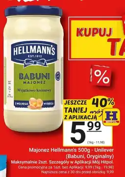 Hitpol Majonez Hellmann's 500g - Unilever (Babuni, Oryginalny) oferta
