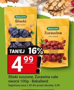 Hitpol Śliwki suszone, Żurawina całe owoce 100g - Bakalland oferta