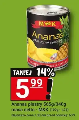 Hitpol Ananas plastry 565g/340g - M&K netto oferta