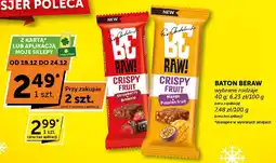 Groszek Baton BE RAW! Crispy Fruit Strawberry Brownie 40g oferta