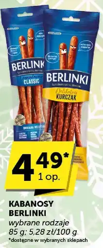 Euro Sklep Kabanosy Berlinki wybrane rodzaje 85 g oferta