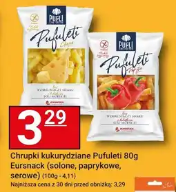 Hitpol Chrupki kukurydziane Pufuleti 80g Eursnack (solone, paprykowe, serowe) oferta