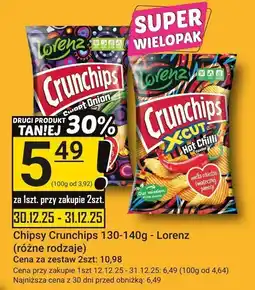 Hitpol Chipsy Crunchips 130-140g - Lorenz (różne rodzaje) oferta