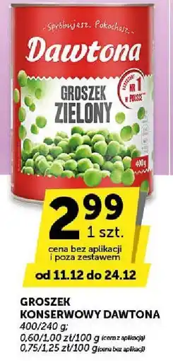 Euro Sklep Groszek konserwowy zielony Dawtona oferta