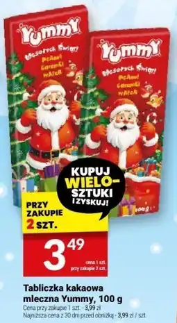 Twój Market Tabliczka kakaowa mleczna Yummi, 100 g oferta