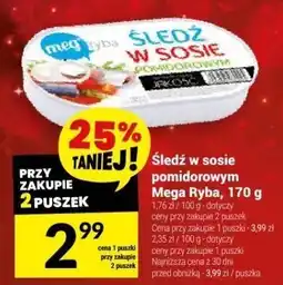 Twój Market Śledź w sosie pomidorowym Mega Ryba oferta