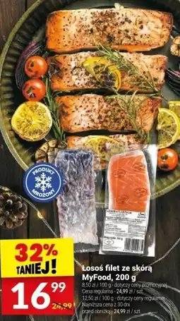 Twój Market Łosoś filet ze skórą MyFood, 200 g oferta