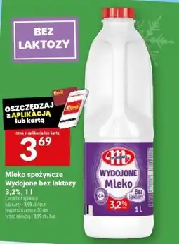 Twój Market Mleko spożywcze Wydojone bez laktozy 3,2%, 1 l Mlekovita oferta