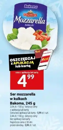 Twój Market Ser mozzarella w kulkach Bakoma, 245 g oferta