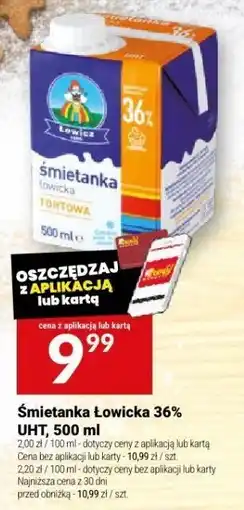 Twój Market Śmietanka Łowicka 36% UHT, 500 ml Łowicz oferta