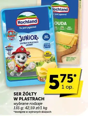 Ser żółty Hochland Gouda w plastrach