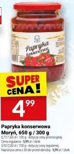 Twój Market Papryka konserwowa Moryn 650 g / 300 g oferta