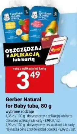 Twój Market Gerber Natural for Baby tuba 80 g wybrane rodzaje oferta