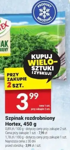 Twój Market Szpinak rozdrobniony Hortex mrożony oferta