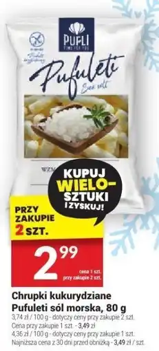 Twój Market Chrupki kukurydziane Pufulets z różnymi smakami oferta