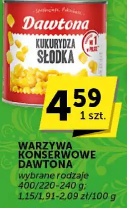 Groszek Warzywa konserwowe Dawtona kukurydza słodka oferta