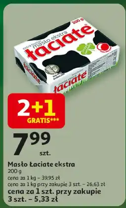 Auchan Masło Łaciate ekstra 200 g oferta