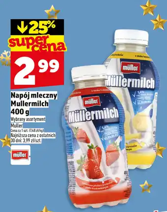 Napój mleczny Müllermilch o smaku waniliowym 400g