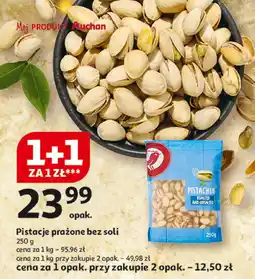 Auchan Pistacje prażone bez soli 250g Auchan oferta