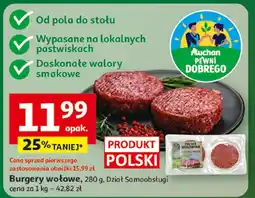 Auchan Burgery wołowe 280g Dział Samoobsługi Auchan oferta