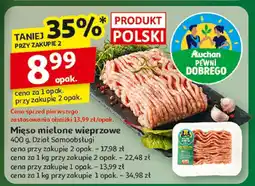 Auchan Mięso mielone wieprzowo-wołowe 400g Dział Samoobsługi Auchan oferta