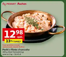 Auchan Paski z fileta z kurczaka 400g Dział Samoobsługi Auchan oferta
