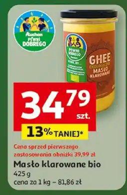 Auchan Masło Klarowane bio Mleczarnia Lazur oferta