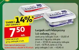 Auchan Lurpak soft klasyczny lub solony oferta