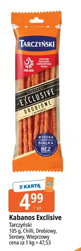 E.Leclerc Kabanos Exclusive Tarczyński Chilli, Drobiowy, Serowy, Wieprzowy oferta