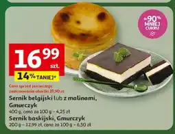 Auchan Sernik belgijski lub z malinami, Gmurczyk oferta