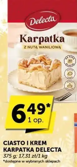 Ciasto i krem karpatka Delecta